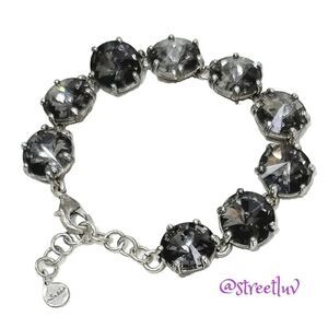 Stella & Dot Amelie Smoky Gray Rhinestone Bracelet